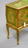 Chest / Dresser, Green and Gold Florentine, 2 Drawer, Vintage / Antique, Charming!! - Old Europe Antique Home Furnishings