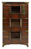 Chest, Storage Korean Brass-Mounted Elm Three Level Clothing, Brass, Vintage!! - Old Europe Antique Home Furnishings