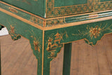 Chinoiserie Cabinet, Decorated Bar Or Television Cabinet, Two Door, 65.5 Ins H. - Old Europe Antique Home Furnishings