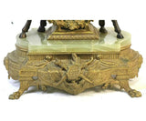Clock, Vintage, Mantel, Gilt Brass, & Onyx, Decorative, Clock, Gorgeous!! - Old Europe Antique Home Furnishings