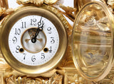 Clock, Candelabra, Mantel Set (3) Louis XV Style, Bronze Dore, Vintage / Antique - Old Europe Antique Home Furnishings