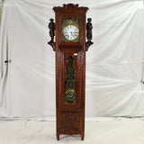 Clock, French Carved Oak Breton Longcase Gorgeous Clock!! - Old Europe Antique Home Furnishings