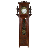 Clock, French Carved Oak Breton Longcase Gorgeous Clock!! - Old Europe Antique Home Furnishings