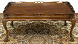 Coffee Table, Mahogany. American Foliate Carved, Vintage / Antique, Charming!! - Old Europe Antique Home Furnishings