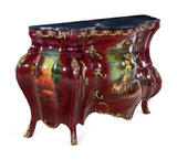 Commode, Antique / French Style, Louis XV Style Gilt Metal and Vernis Martin!! - Old Europe Antique Home Furnishings