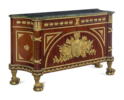 Commode, French Antique Style, Louis XVI Style Gilt Metal Mounted Mahogany! - Old Europe Antique Home Furnishings