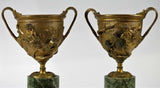 Antique Compotes, European Gilt Bronze, Two Marble Mounted, Early 1800's! - Old Europe Antique Home Furnishings