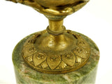 Antique Compotes, European Gilt Bronze, Two Marble Mounted, Early 1800's! - Old Europe Antique Home Furnishings