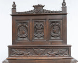 Cupboard, Cabinet, Heavily Carved Gothic Revival Court Cupboard, 3 Tiers, 1800s! - Old Europe Antique Home Furnishings