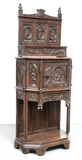 Cupboard, Cabinet, Heavily Carved Gothic Revival Court Cupboard, 3 Tiers, 1800s! - Old Europe Antique Home Furnishings