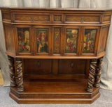 Cupboard, Renaissance Revival Court Cupboard, Painted, Vintage / Antique - Old Europe Antique Home Furnishings