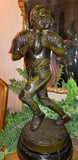 HANDSOME JIM DAVIDSON BRONZE SCULPTURE FOOTBALL PLAYER, Vintage!! - Old Europe Antique Home Furnishings