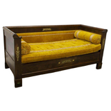 Antique Daybed, French Empire Style, Mahogany Daybed, 19th C., 1800's, Gorgeous! - Old Europe Antique Home Furnishings