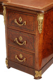 Desk, Pedestal, Ormolu-Mounted, Bronze Dore Mounts, Vintage / Antique, 20th C.! - Old Europe Antique Home Furnishings