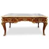 Desk, Louis XV Style Spanish, Gilt Bronze Figural Mounts, Mid 1900s, Vintage! - Old Europe Antique Home Furnishings