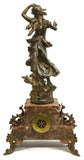ELEGANT FRENCH FIGURAL MARBLE MANTEL CLOCK SET, early 1900s!! - Old Europe Antique Home Furnishings