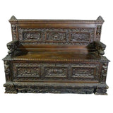 Antique Hall Bench / Seat, Carved Griffin Italian Hall Seat, 18th / 19th C.!! - Old Europe Antique Home Furnishings