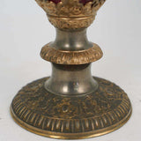 Ewer, Bronze Gilt, Glass, Continental, Clear to Cranberry, Vintage / Antique, Gogeous!! - Old Europe Antique Home Furnishings