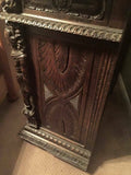 Extraordinary French Renaissance Style Carved Oak Bonnetiere,19th C. (1800s )!!! - Old Europe Antique Home Furnishings