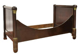 Antique Day Bed, Alcove French Empire Style Mahogany, Handsome Bed, 1800's!! - Old Europe Antique Home Furnishings