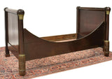 Antique Day Bed, Alcove French Empire Style Mahogany, Handsome Bed, 1800's!! - Old Europe Antique Home Furnishings