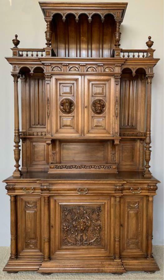 Antique Sideboard / Server, French Buffet deux Corps, 19th C