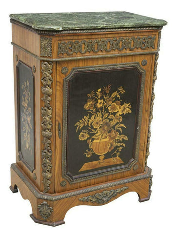 Sideboard Cabinet, French Style Verde Marble-Top Gorgeous Cabinet!! - Old Europe Antique Home Furnishings