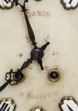 STRIKING FRENCH TIME & STRIKE PAINTED WALL CLOCK, 19TH Century ( 1800s ) - Old Europe Antique Home Furnishings