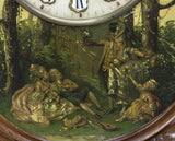 STRIKING FRENCH TIME & STRIKE PAINTED WALL CLOCK, 19TH Century ( 1800s ) - Old Europe Antique Home Furnishings