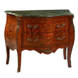 Bombe, French Louis XV Style Ormolu Mounted Marble Top, Vintage / Antique!! - Old Europe Antique Home Furnishings