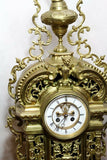 Gorgeous French Louis XV Style Gilt Bronze Clock - Old Europe Antique Home Furnishings