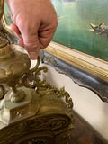 Gorgeous French Louis XV Style Gilt Bronze Clock - Old Europe Antique Home Furnishings
