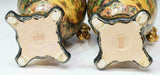 Antique Vases, Porcelain, (PR) Satsuma, Parcel Gitl, Figural Scene, Floral and Butterfly Motifs, Gorgeous Pair!! - Old Europe Antique Home Furnishings