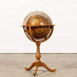 Globe On Stand, Hand-Illustrated of 16th Century, Terrestrial, Vintage, 1900's! - Old Europe Antique Home Furnishings