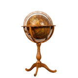 Globe On Stand, Hand-Illustrated of 16th Century, Terrestrial, Vintage, 1900's! - Old Europe Antique Home Furnishings