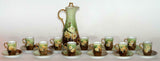 Antique Chocolate Set, Porcelain, Pitcher, Cups, Hand Painted, CA, Gorgeous 1910!! - Old Europe Antique Home Furnishings