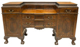 HANDSOME ENGLISH CHIPPENDALE STYLE MAHOGANY SIDEBOARD, early 1900s!!! - Old Europe Antique Home Furnishings