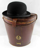 HANDSOME VINTAGE 1930'S STETSON FELT BOWLER HAT WITH CASE!!! - Old Europe Antique Home Furnishings