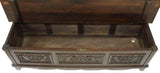 Hall Bench, Italian Renaissance Revival, Walnut, See Matching Hall Tree, 1900's! - Old Europe Antique Home Furnishings