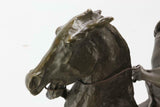 Handsome After Remington, Scalp, Bronze Sculpture!! - Old Europe Antique Home Furnishings