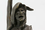 Handsome After Remington, Scalp, Bronze Sculpture!! - Old Europe Antique Home Furnishings