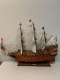 Handsome Large Galleon Ship Model, Vintage!! - Old Europe Antique Home Furnishings