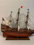 Handsome Large Galleon Ship Model, Vintage!! - Old Europe Antique Home Furnishings