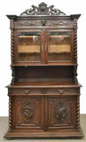 Antique Sideboard, Hunt, French Henri II Style Carved Oak, 1800's, Gorgeous! - Old Europe Antique Home Furnishings