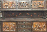 Italian Cabinet / Sideboard, Antique Renaissance Revival Walnut Sideboard, Early 1900s!! - Old Europe Antique Home Furnishings
