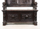 Italian Carved Figural Hall Bench,  Gorgeous Entry Piece! - Old Europe Antique Home Furnishings