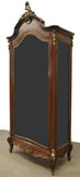 Armoire, Mirrored, Italian Louis XV Style, Walnut Early 1900s, Gorgeous Armoire - Old Europe Antique Home Furnishings