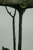 Lamp, Tiffany, Slag Glass, Green Molten Art Deco Bronze, 1920's Lovely Vintage - Old Europe Antique Home Furnishings