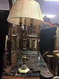 Lamp, Empire Style Figural, with Onyx, Stunning on any Table, Antique!! - Old Europe Antique Home Furnishings