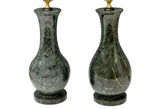 Lamps, Table, Dark Green Marble, 20th Century, Vasiform Standard,Gorgeous!!!! - Old Europe Antique Home Furnishings